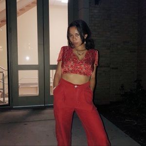 Red Crop Top